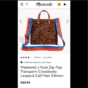 Kule x Madewell Leopard Stripe Cross Body Tote